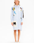 Poplin Shirt Dress, Iris Blue