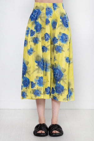 MARNI - Idyll Print Taffeta High-Waisted Skirt, Lemonade