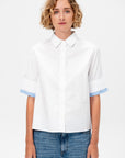 Poplin Double Cuff Shirt, Lilywhite