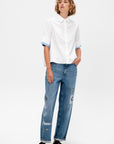 Poplin Double Cuff Shirt, Lilywhite