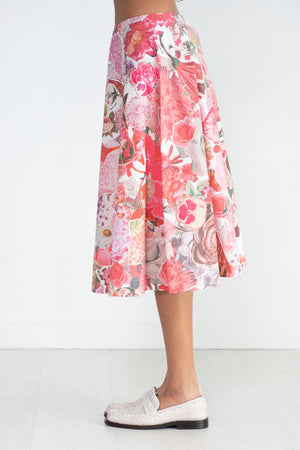 MARNI - Poplin Circle Skirt, Pink Clematis