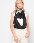 Dillies Flowers Scarf, Black