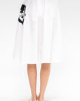 Poplin A-line Skirt, Lily White