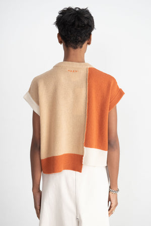 MARNI - Colour-Block Sleeveless Sweater, Alabaster
