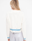 Dishevelled Cotton Cardigan, Lilly White