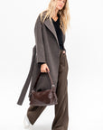Handmade Belted Wool Coat, Brown
