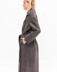 Handmade Belted Wool Coat, Brown