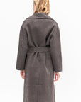 Handmade Belted Wool Coat, Brown