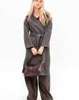 Handmade Belted Wool Coat, Brown