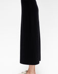 Cashmere Blend Knit Midi Skirt, Black