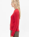 Crewneck Top, Red