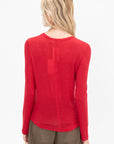 Crewneck Top, Red
