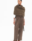 MIJEONG PARK - Alpaca Blend Knit Scarf, Brown