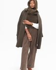 MIJEONG PARK - Alpaca Blend Knit Scarf, Brown