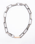 Greek Key Necklace, Sterling & Gold