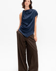 Twist Shoulder Top, Midnight