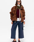 Geometric Pants, Burgundy