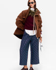 Geometric Pants, Burgundy