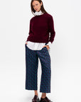 Geometric Pants, Burgundy