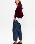 Geometric Pants, Burgundy