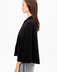 Spongy Double Face Cape, Jet Black