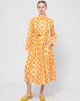 Printed Dress, Sunny Orange