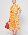 Printed Dress, Sunny Orange