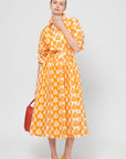 Printed Dress, Sunny Orange