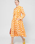 Printed Dress, Sunny Orange