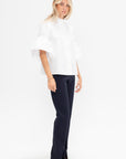 Ruffle Shirt, White