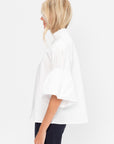 Ruffle Shirt, White