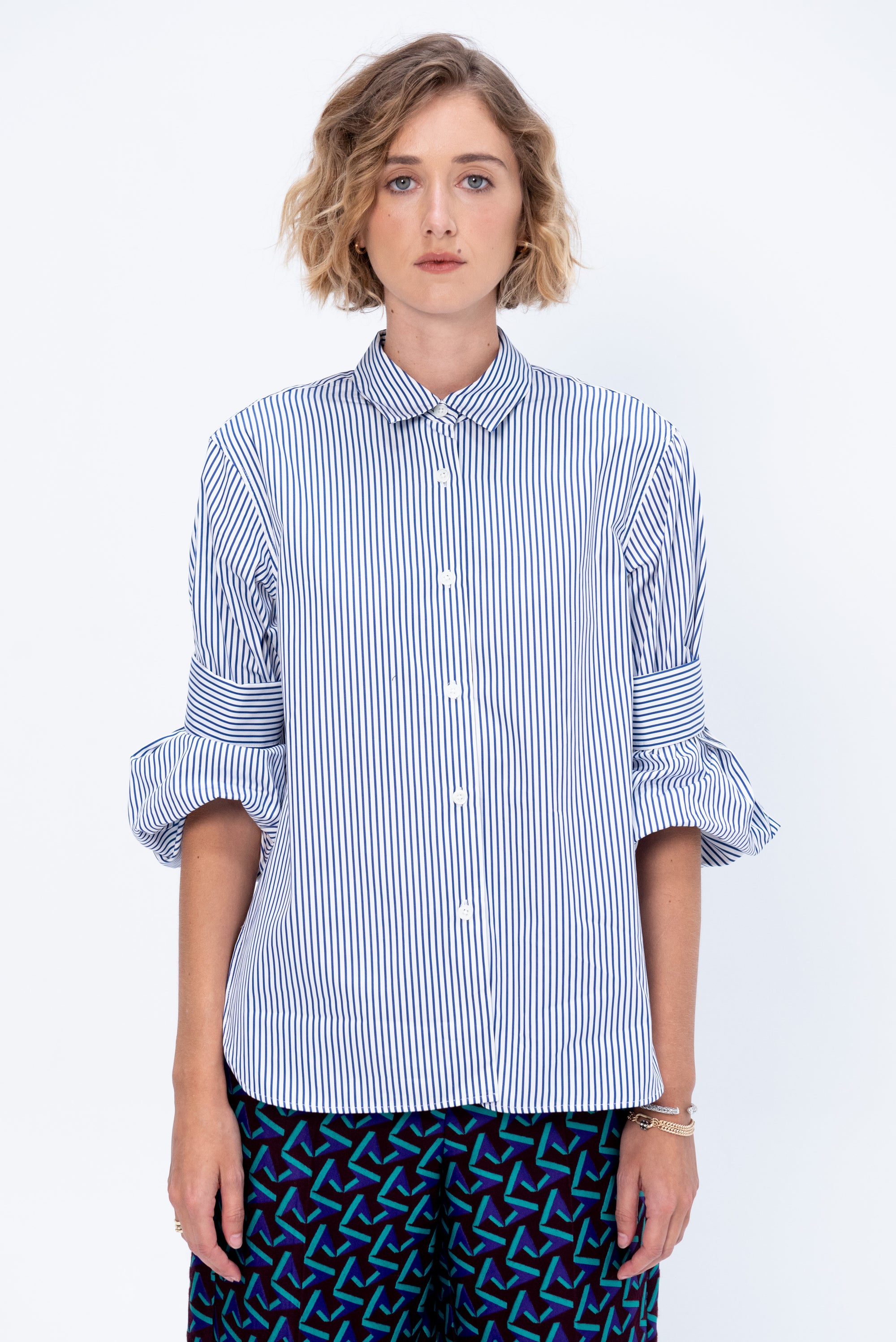Stripe Shirt, Navy & White
