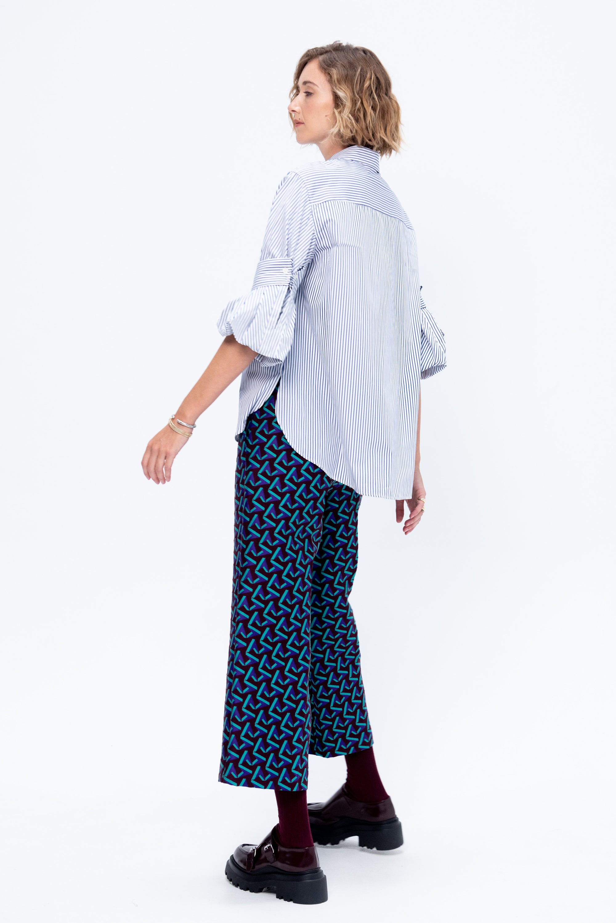 Stripe Shirt, Navy & White