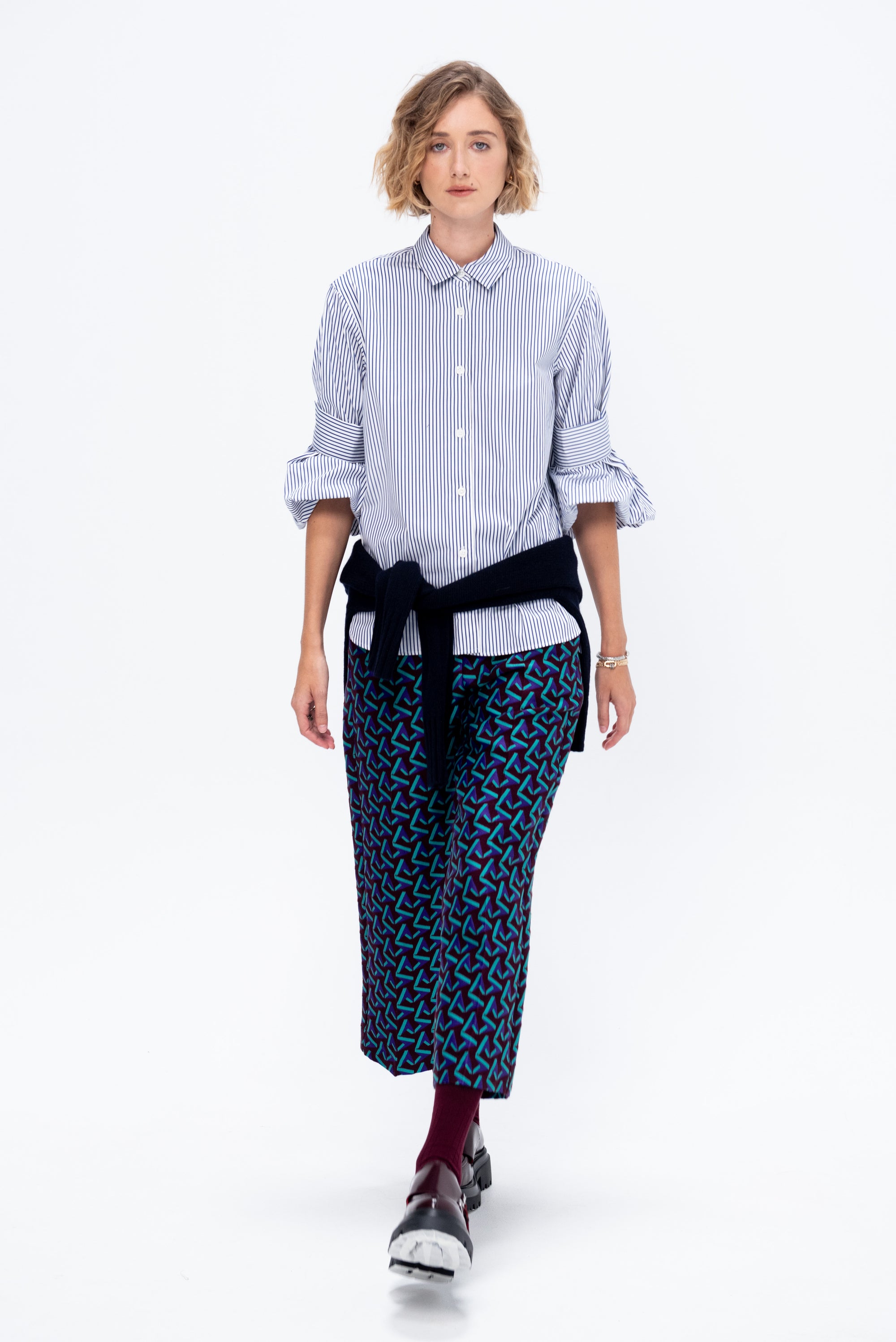 Stripe Shirt, Navy & White