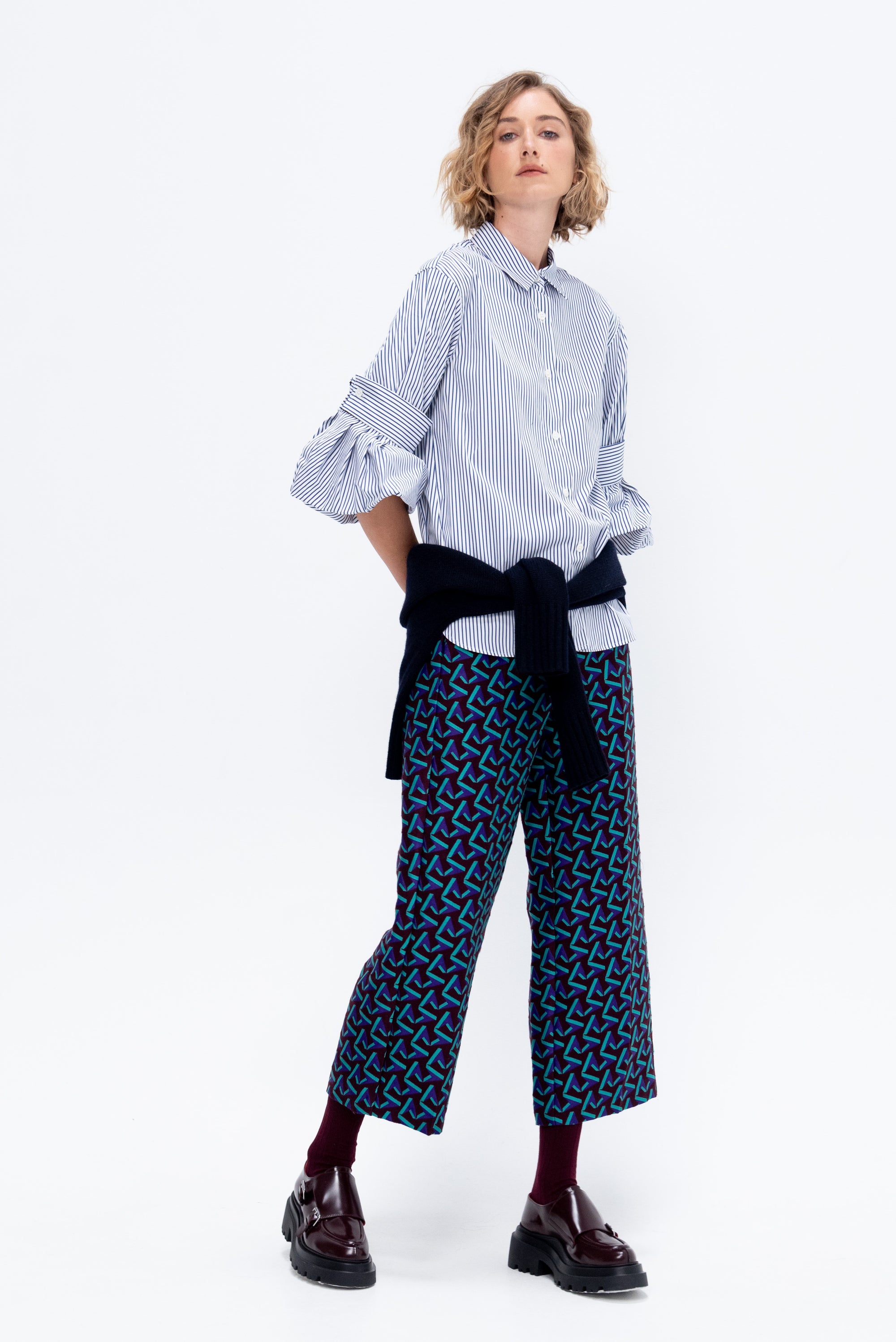 Stripe Shirt, Navy & White