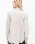 Washed Organic Cotton Mini Checkered Shirt, Off White