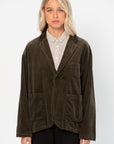 Corduroy Tailored Jacket, Khaki