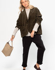 Corduroy Tailored Jacket, Khaki