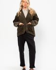 Corduroy Tailored Jacket, Khaki