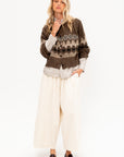Corduroy Sarrouel Pants, Ivory