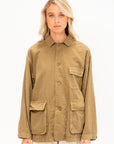 Cotton Grosgrain Hunting Jacket, Beige