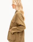 Cotton Grosgrain Hunting Jacket, Beige