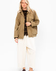 Cotton Grosgrain Hunting Jacket, Beige