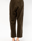 Corduroy Tapered Pants, Khaki