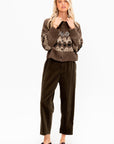 Corduroy Tapered Pants, Khaki