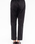 Cotton Grosgrain Tapered Pants, Dark Brown