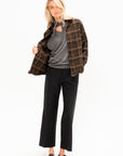 Triple Low Twist Shirt Jacket, Brown