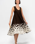 Alba Dress, Chocolate & Off-White
