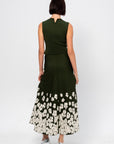 Kaia Skirt, Military Green & Off-White