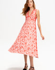 Philo Dress, Flamingo & Coral